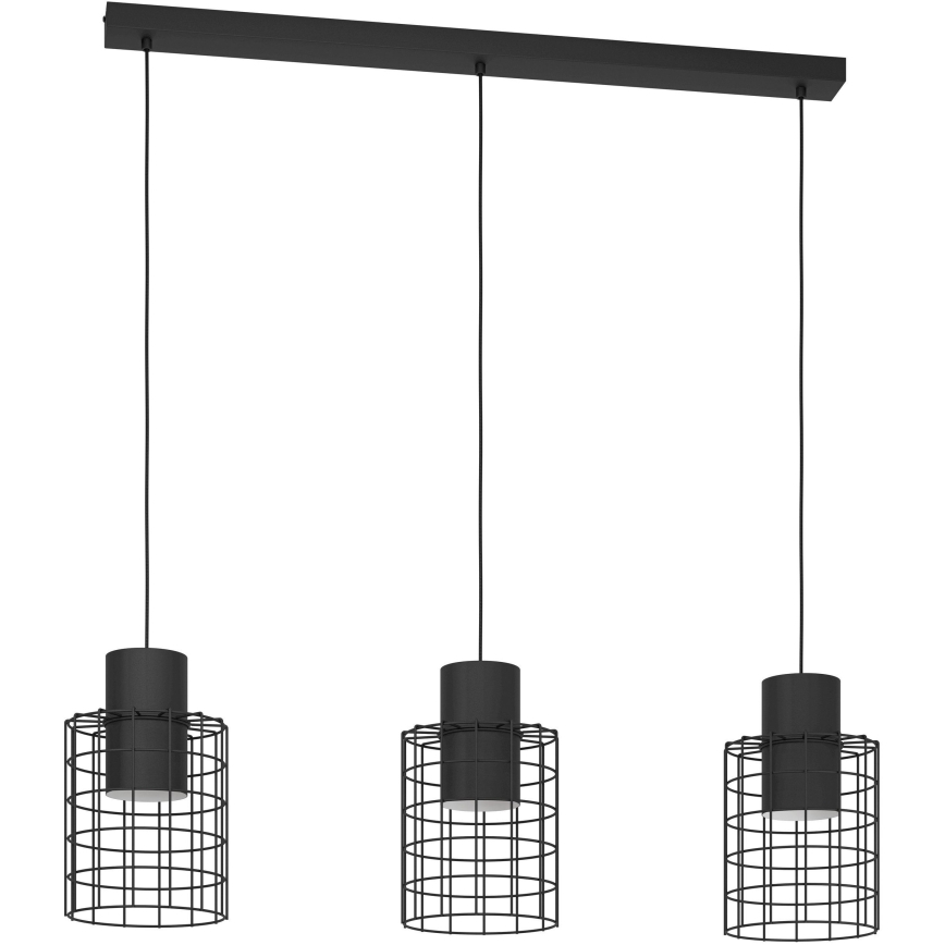 Eglo - Висящ полилей 3xE27/40W/230V черен