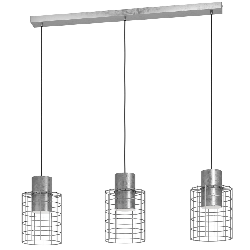 Eglo - Висящ полилей 3xE27/40W/230V сребрист