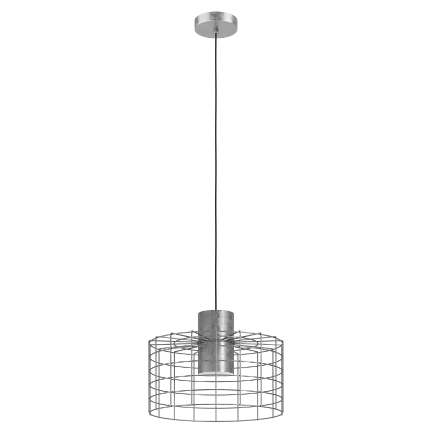Eglo - Висящ полилей 1xE27/40W/230V Ø 38 cм сребрист