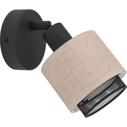 Eglo - Спот аплик 1xE14/40W/230V черен/бежов