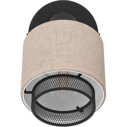 Eglo - Спот аплик 1xE14/40W/230V черен/бежов