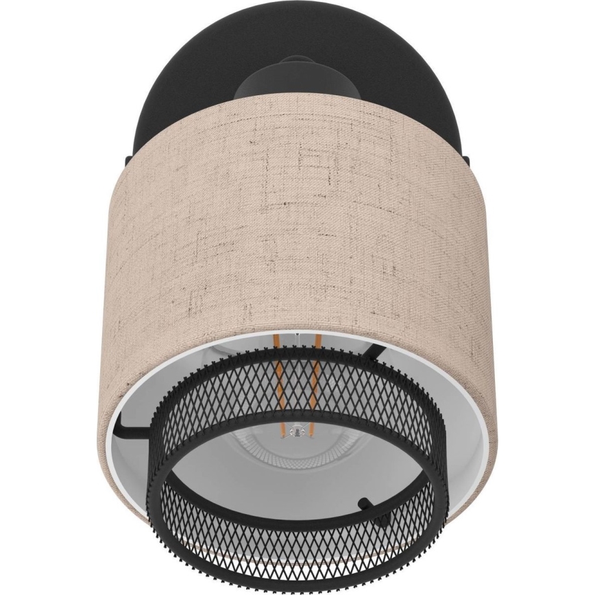 Eglo - Спот аплик 1xE14/40W/230V черен/бежов