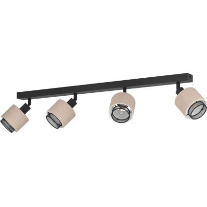 Eglo - Спот 4xE14/40W/230V черен/бежов