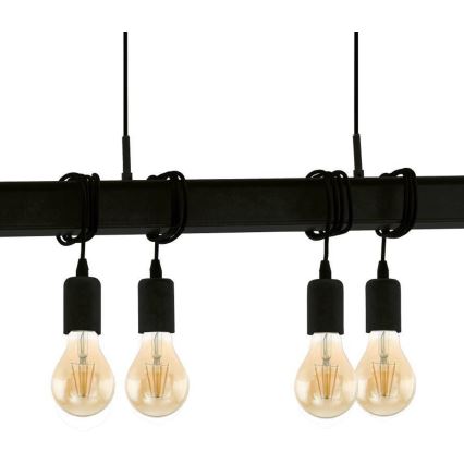 Eglo 43712 - Пендел TOWNSHEND 6xE27/60W/230V черен