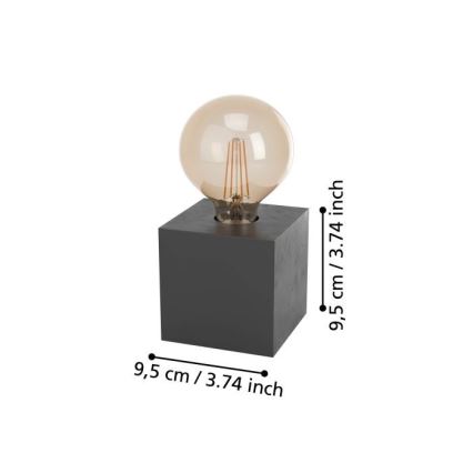 Eglo - Настолна лампа 1xE27/40W/230V антрацит