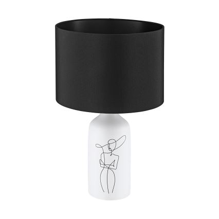Eglo - Настолна лампа 1xE27/40W/230V черна/бяла