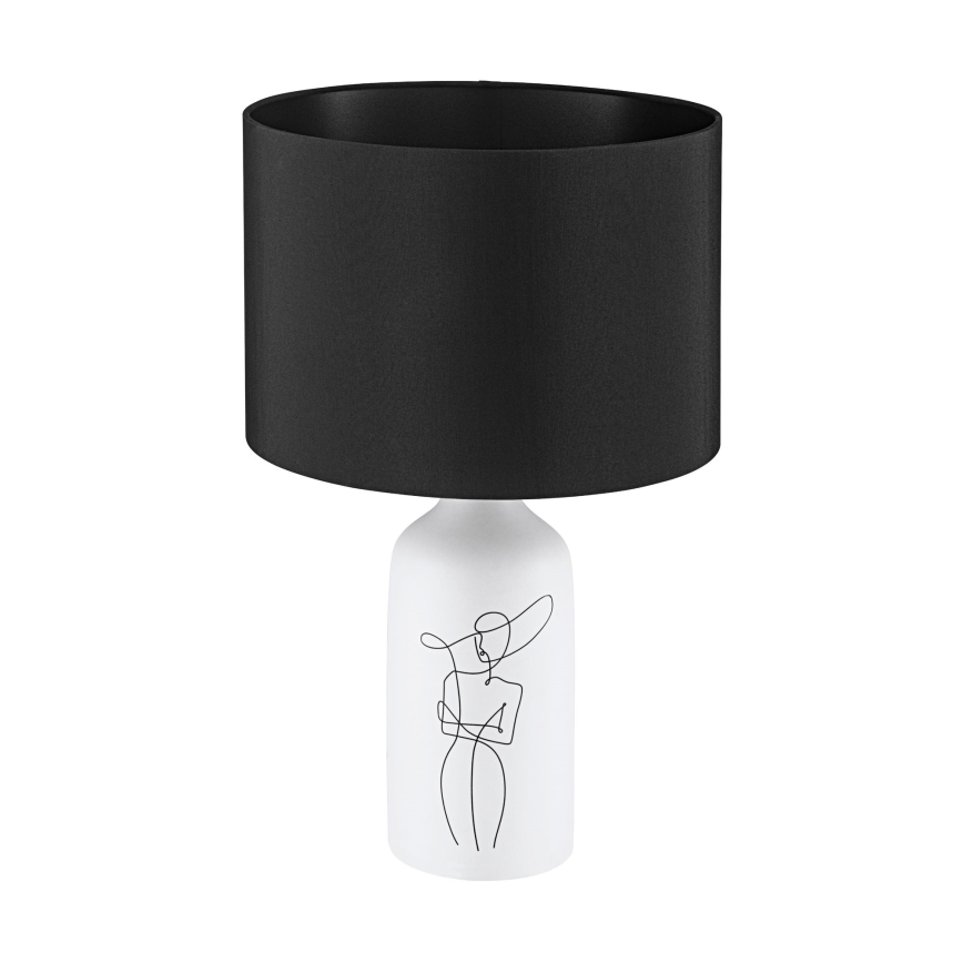 Eglo - Настолна лампа 1xE27/40W/230V черна/бяла