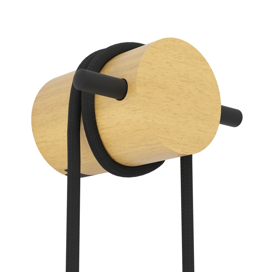 Eglo - Настенна лампа 1xE27/13W/230V черна/бежова