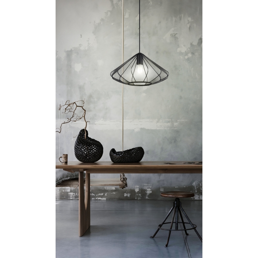 Eglo - Пендел 1xE27/40W/230V Ø 42,5 см черен