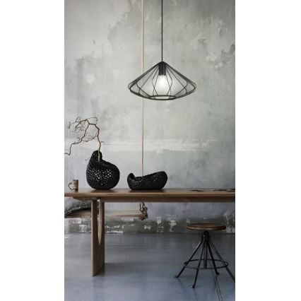 Eglo - Пендел 1xE27/40W/230V Ø 42,5 см черен