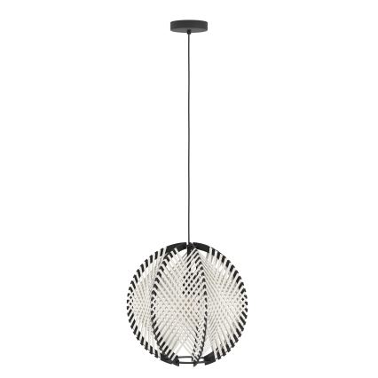 Eglo - Пендел 1xE27/40W/230V Ø 40 см бял/черен