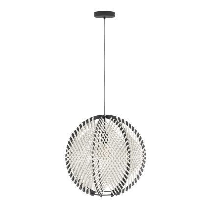 Eglo - Пендел 1xE27/40W/230V Ø 48 см бял/черен
