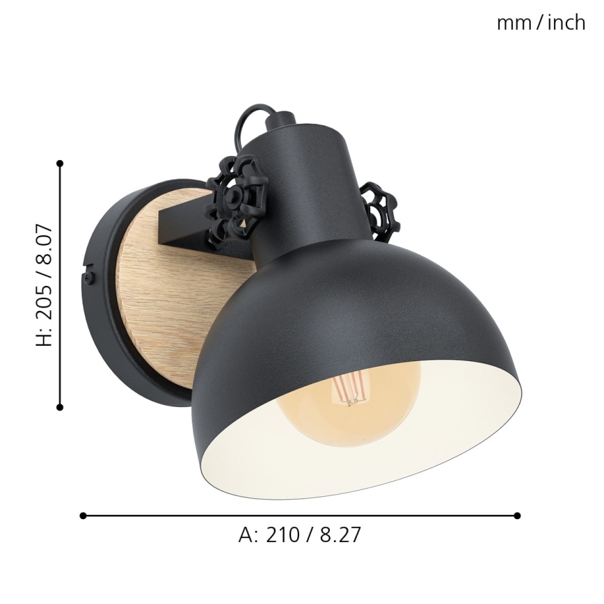 Eglo - Аплик 1xE27/28W/230V - FSC сертифицирано