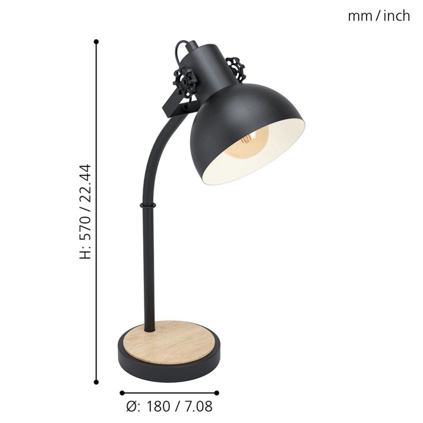 Eglo - Настолна лампа 1xE27/28W/230V - FSC сертифицирано