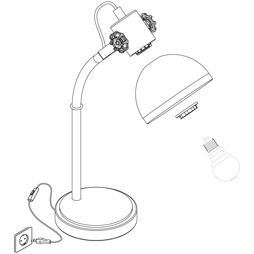 Eglo - Настолна лампа 1xE27/28W/230V - FSC сертифицирано