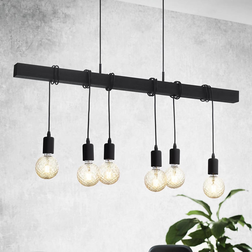 Eglo - Пендел TOWNSHEND 6xE27/60W/230V - FSC сертифицирано