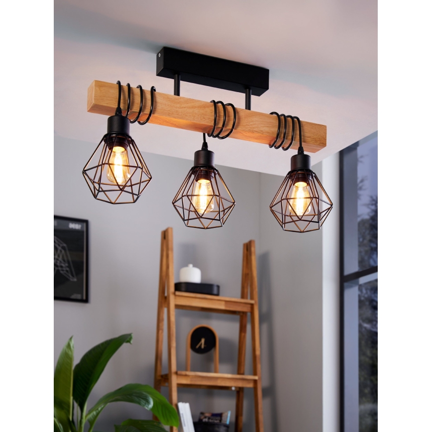 Eglo - Полилей за повърхностен монтаж TOWNSHEND 3xE27/60W/230V