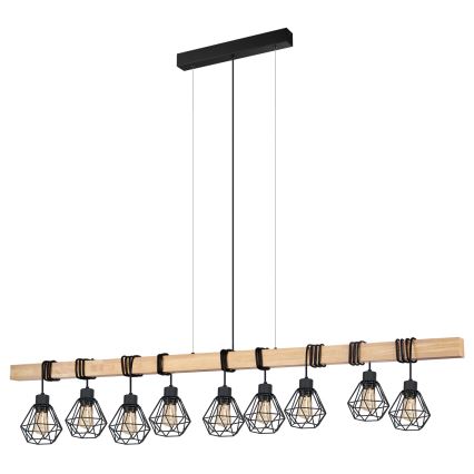 Eglo - Пендел TOWNSHEND 9xE27/60W/230V - FSC сертифицирано