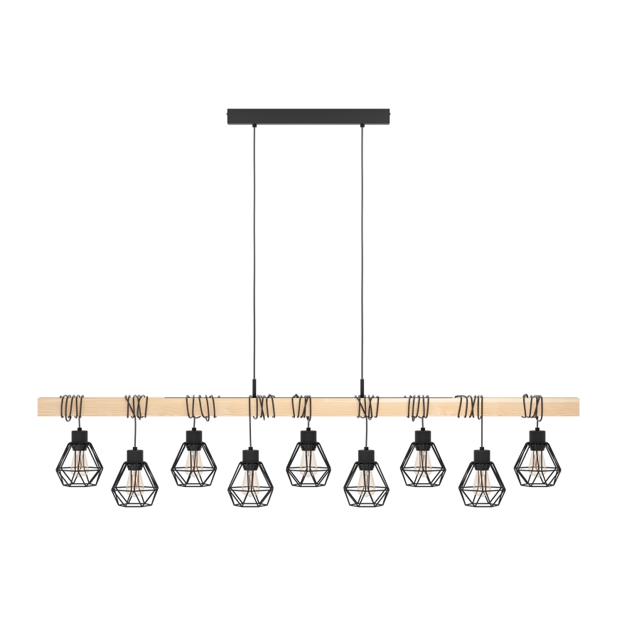 Eglo - Полилей на кабел TOWNSHEND 9xE27/60W/230V