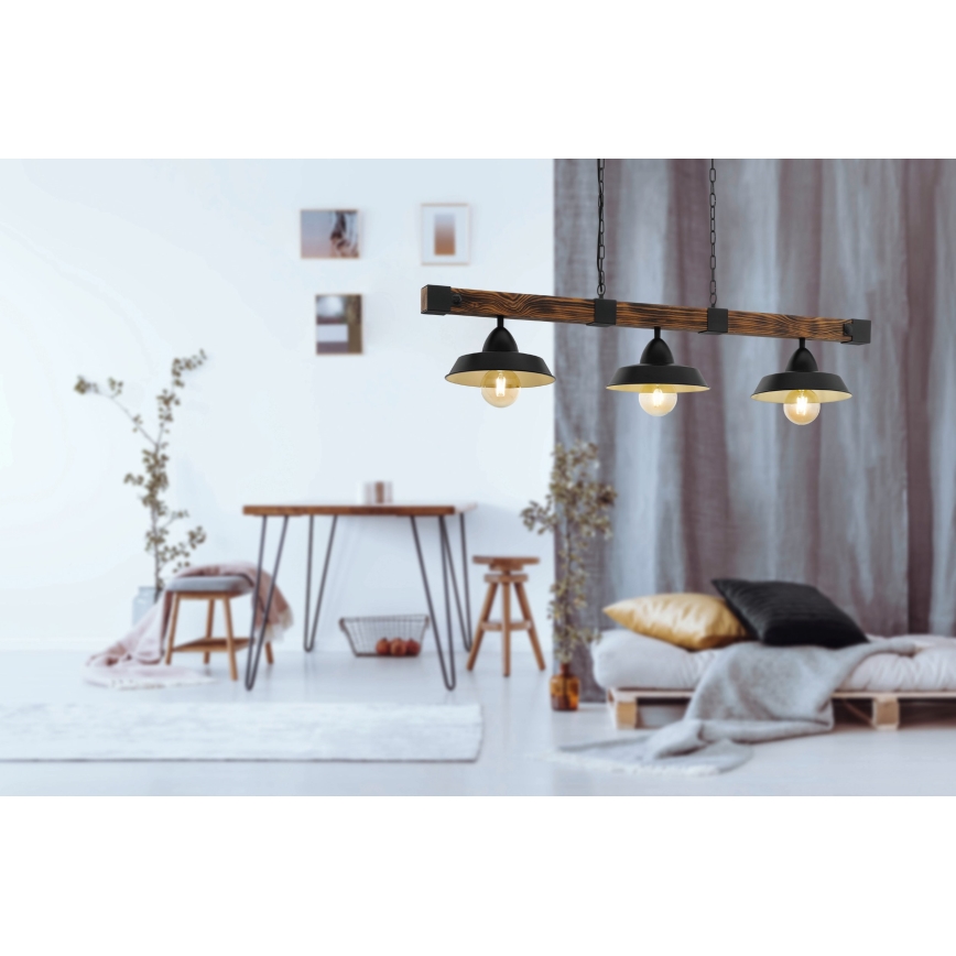 Eglo - Пендел 3xE27/60W/230V - FSC сертифицирано