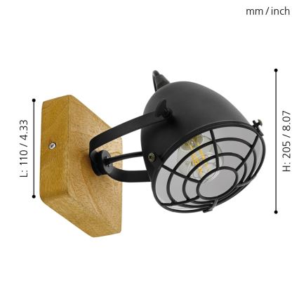 Eglo - Спот 1xE14/40W/230V - FSC сертифицирано