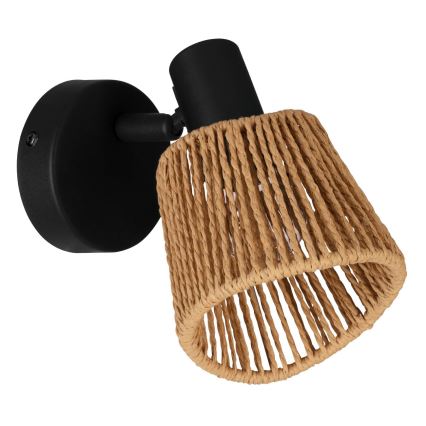 Eglo - Стенно точково осветително тяло 1xE14/10W/230V черно/бежово