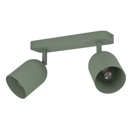 Eglo - Точково осветително тяло 2xE14/40W/230V зелено