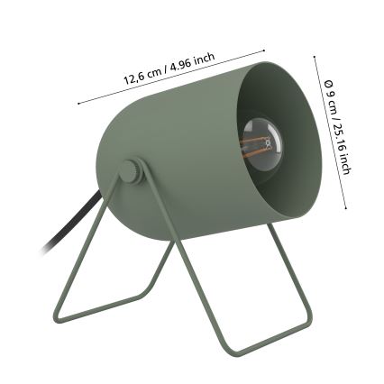 Eglo - настолна лампа 1xE14/8W/230V зелена