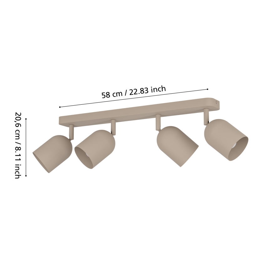Eglo - Точково осветително тяло 4xE14/40W/230V бежово