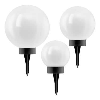 Eglo - LED соларна лампа със сензор 3 бр. LED/1800 mAh IP44 черна
