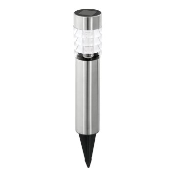 Eglo 48581 - Слънчева лампа с LED сензор/0,06W/1,2V 100 mAh IP44 матов хром