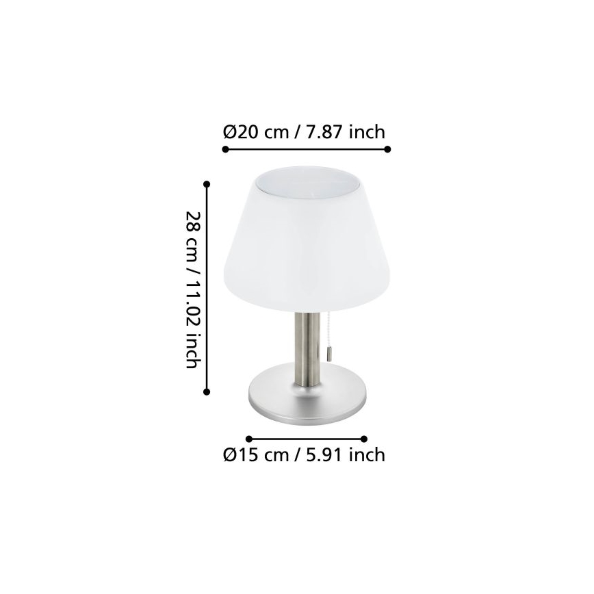 Eglo 48749 - LED димируема соларна лампа LED/2W/3,7V 2000 mAh IP44