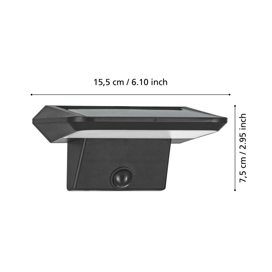 Eglo - LED Соларен аплик със сензор LED/20W/3,7V IP44