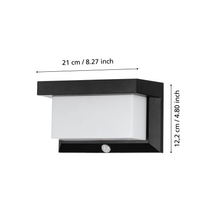 Eglo - LED Соларен аплик със сензор LED/3,84W/3,7V 2000 mAh IP44