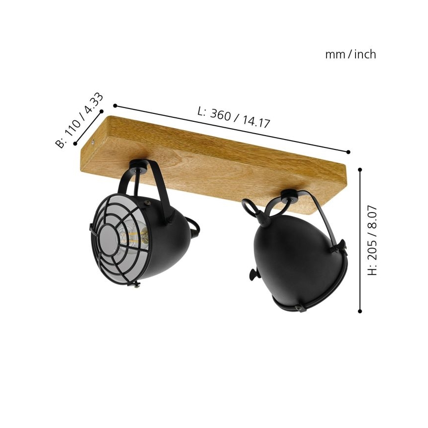 Eglo - Точково осветително тяло 2xE14/40W/230V