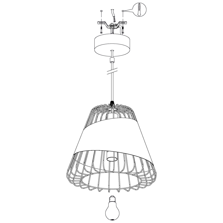 Eglo - Полилей на верижка 1xE27/60W/230V
