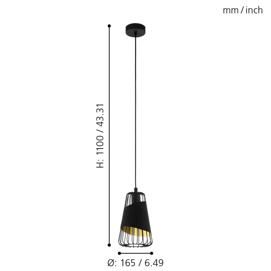 Eglo - Полилей на верижка 1xE27/60W/230V