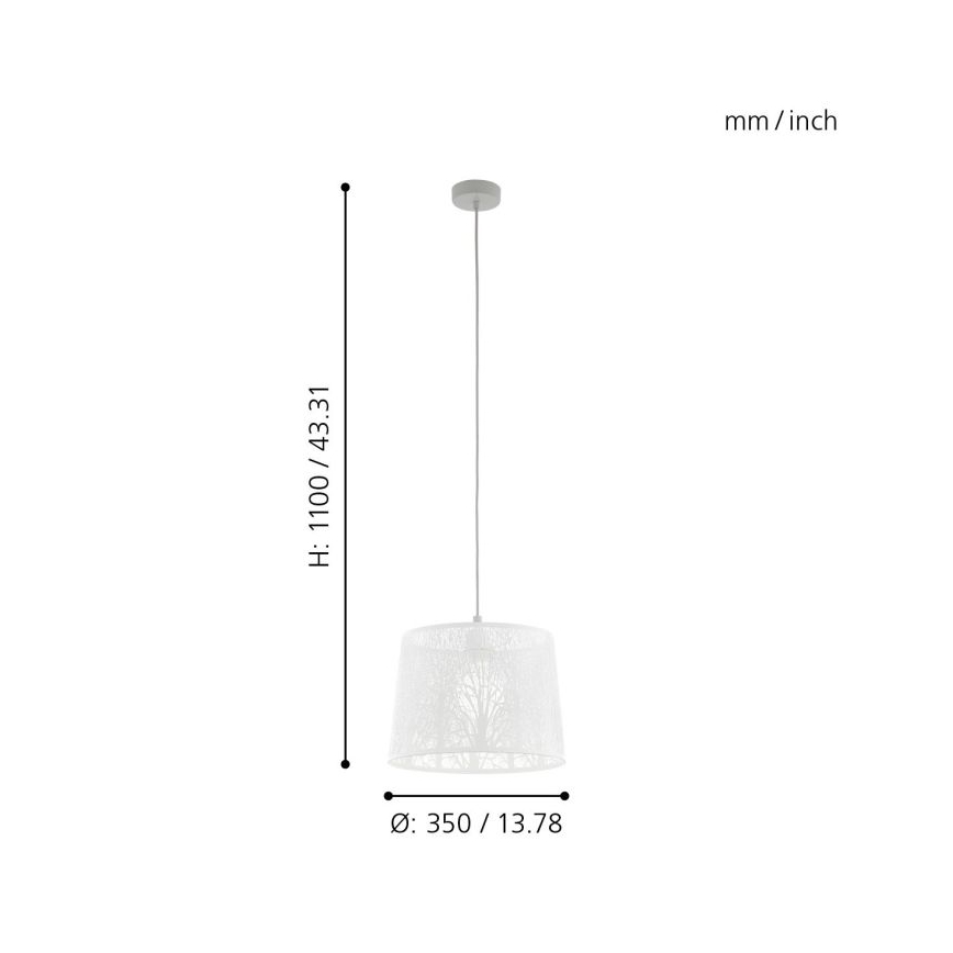 Eglo - Полилей на верижка 1xE27/60W/230V