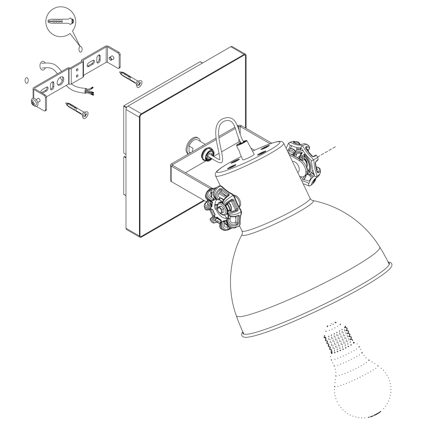 Eglo - Точково осветително тяло 1xE27/40W/230V