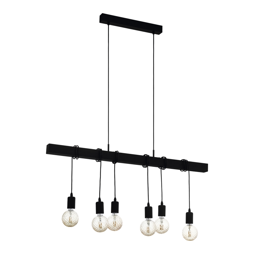 Eglo - Висящ полилей TOWNSHEND 6xE27/60W/230V