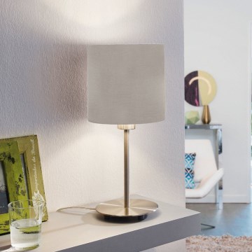 Eglo 54745 - Настолна лампа ANADIA 1xE14/40W/230V taupe/матов хром