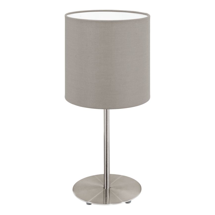 Eglo 54745 - Настолна лампа ANADIA 1xE14/40W/230V taupe/матов хром