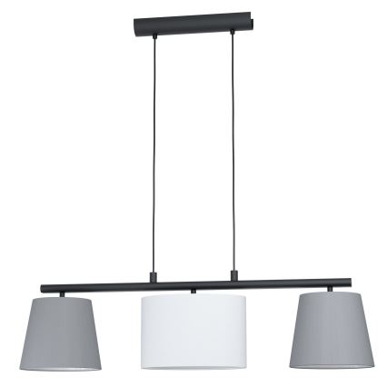 Eglo 55207 - LED полилей на кабел ALMEIDA 3xE14/25W/230V сив