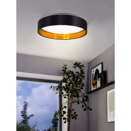 Eglo 55267 - LED таванно осветително тяло MASERLO LED/16W/230V 3000K диам. 40,5 см черно/медно