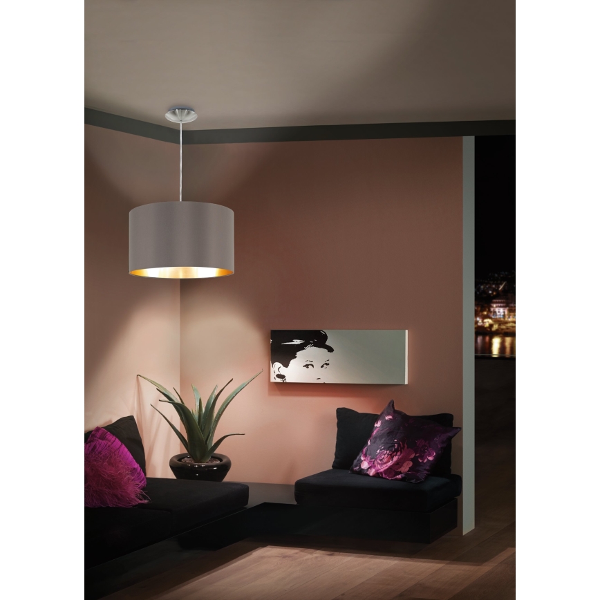 Eglo 55269 - Пендел MASERLO 1xE27/60W/230V кафяв