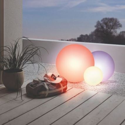 Eglo 55784 - LED RGBW Екстериорна лампа MONTEROLO-C 1xE27/9W/230V IP65 Ø 39 см + дистанционно управление