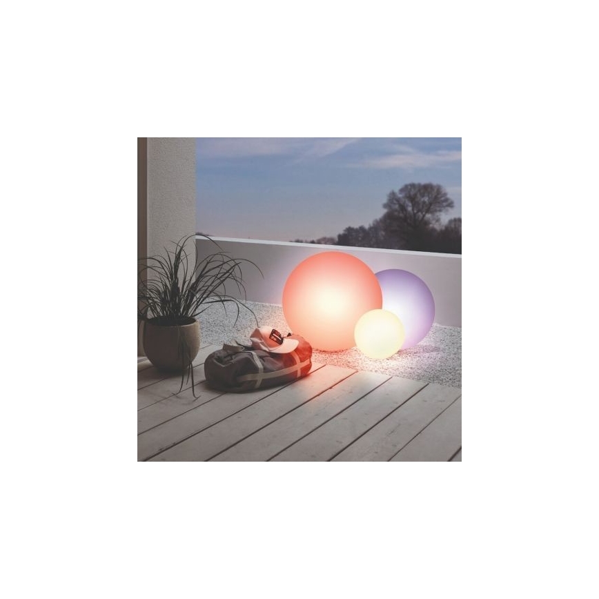 Eglo 55784 - LED RGBW Екстериорна лампа MONTEROLO-C 1xE27/9W/230V IP65 Ø 39 см + дистанционно управление