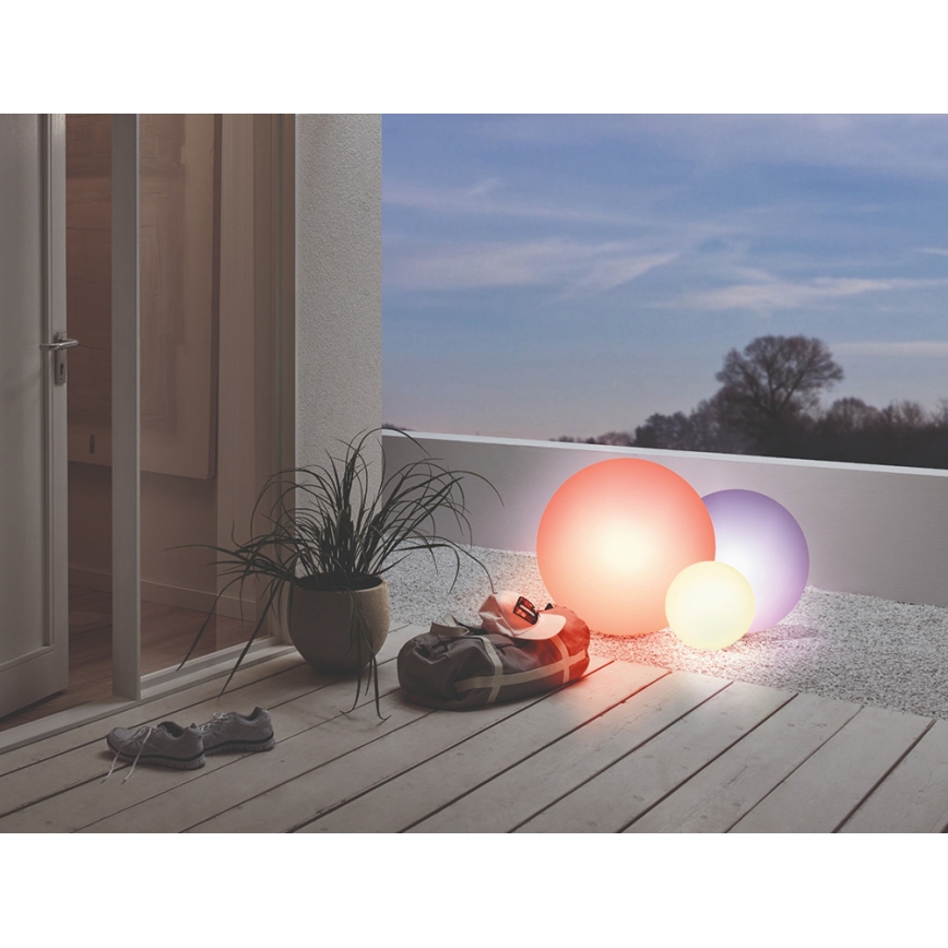 Eglo 55786 - LED RGBW Екстериорна лампа MONTEROLO-C 1xE27/9W/230V 2700-6500K IP65 Ø 30 см + дистанционно управление