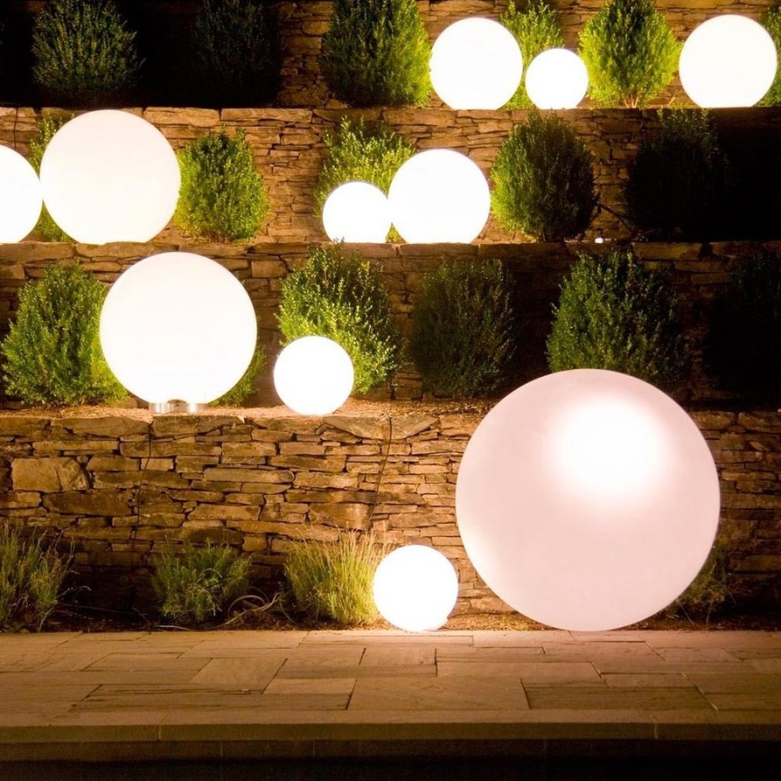 Eglo 55786 - LED RGBW Външна лампа MONTEROLO-C 1xE27/9W/230V 2700-6500K IP65 пр. 30 см + дистанционно управление