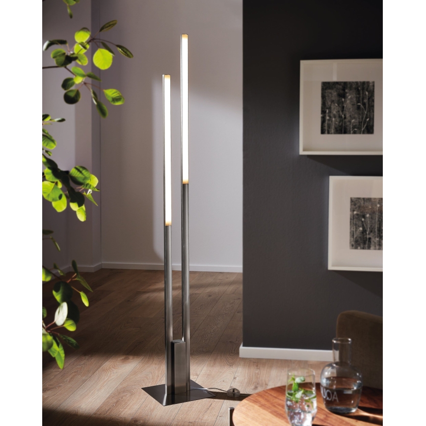 Eglo 55972 - LED RGBW димируема подова лампа FRAIOLI-C LED/34W/230V 2700-6500K матов хром + дистанционно управление